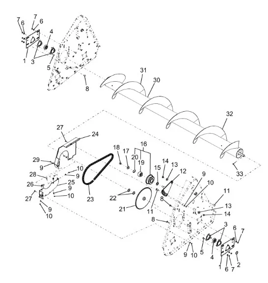 121602 - Подшипник вала барабана напр. цепей трансп. кам. накл. 6130/40 до 15г.в.
